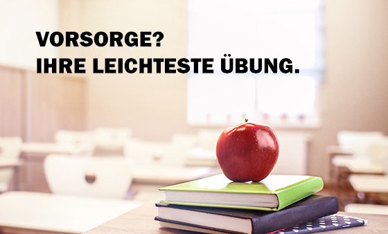 Vorsorge? Deine leichteste Übung. Vorsorge? Deine leichteste Übung.
