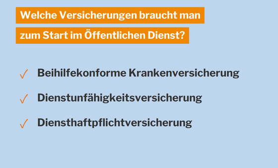 WelcheVersicherungen braucht man zum Start im Öffentlichen Dienst?