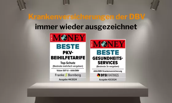 DBV von Focus Money ausgezeichnet Zwei Auszeichnungen von FocusMoney zu den Krankenversicherungen der DBV