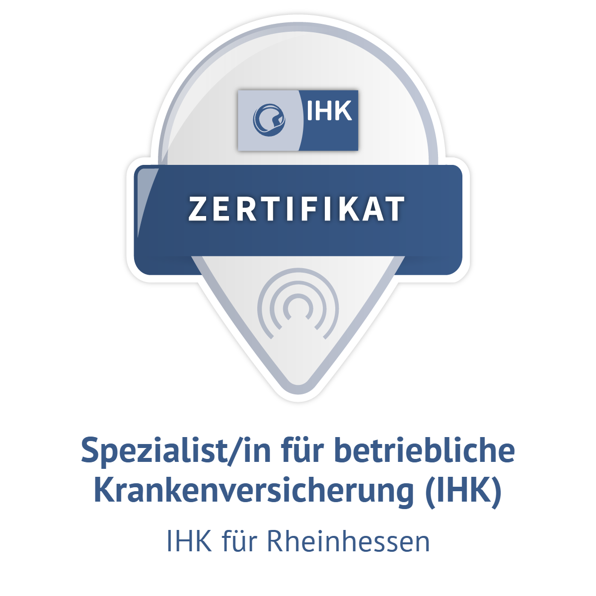 Zertifikation | DBV Bopfingen Oliver Martin Badge als Zertifikat zum Spezialisten für betriebliche Krankenversicherung (IHK)