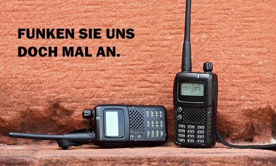funken Sie uns doch mal an.